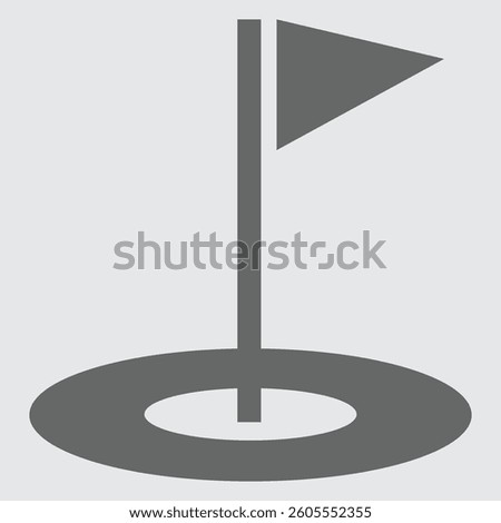 Golf hole icon symbolizing the target area in a golf course.