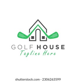 golf house vector illustration logo design