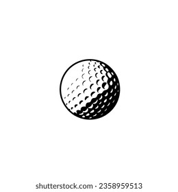 Icono de golf. icono de bola de golf y vector del logotipo del club.