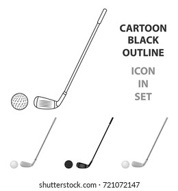 Golf icon in cartoon style isolated on white background. Scotland country symbol stock vector illustration.