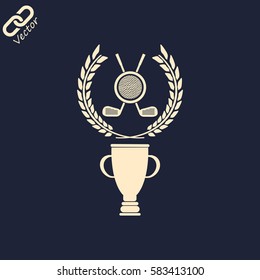 golf icon. cup winner icon
