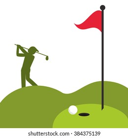 Golf icon design 