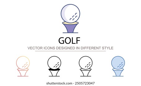 Golf icon design with white background stock illustration