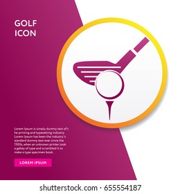 Golf Icon Flat Isolated Info Board Vector