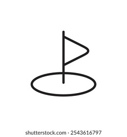 Golfsymbol Flache Linie (Abbildung)