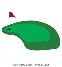 golf icon in flat style