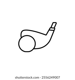 golf icon Flat symbol set outline