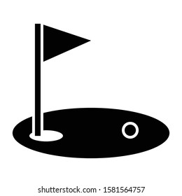 golf icon glyph vector design