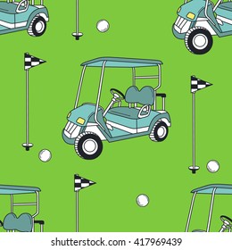 Golf icon hand drawn background vector. Sketch objects backdrop. Vector illustration with golf equipment and sport icon. Doodle wallpaper design