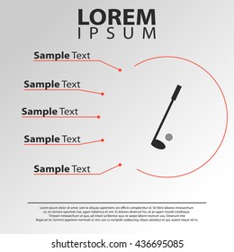 golf icon. golf infographics template