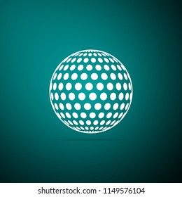 Golf icon isolated on green background. Flat design. Vector Illustration