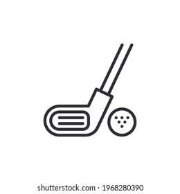Golf icon isolated on white background. Stick golf icon vector logo template