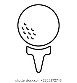 icono de golf aislado en fondo blanco, ilustración vectorial.