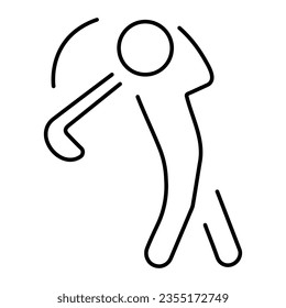 golf icon isolated on white background, vector illustration.