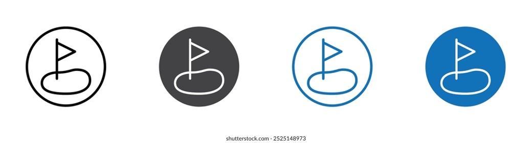 Golf icon Isolated on white background vector set