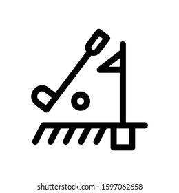 golf icon isolated sign symbol vector illustration - high quality black style vector icons
