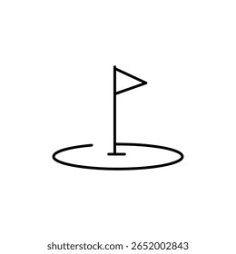 ícone de golfe símbolo de sinal isolado vetor, ilustração simples plana linear preto para web e app..eps
