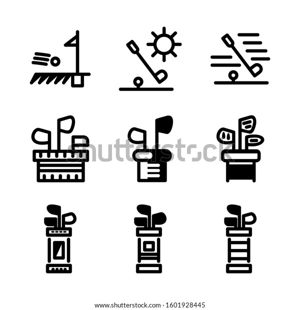 golf icon isolated\
sign symbol vector illustration - Collection of high quality black\
style vector icons\
