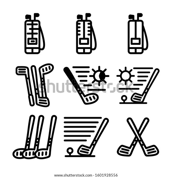 golf icon isolated\
sign symbol vector illustration - Collection of high quality black\
style vector icons\
