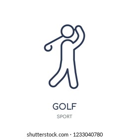 Golf icon. Golf linear symbol design from sport collection. Simple outline element vector illustration on white background