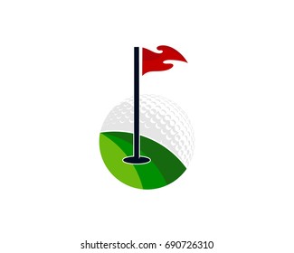 Golf Icon Logo Design Element