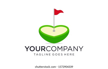 Golf icon logo design on white background
