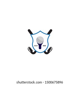 Golf icon logo design template

