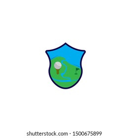 Golf icon logo design template
