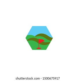 Golf icon logo design template
