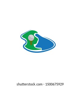 Golf icon logo design template
