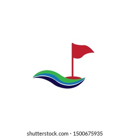 Golf icon logo design template
