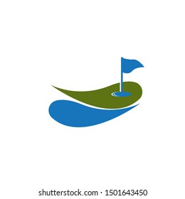 Golf icon logo design template
