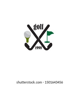 Golf icon logo design template
