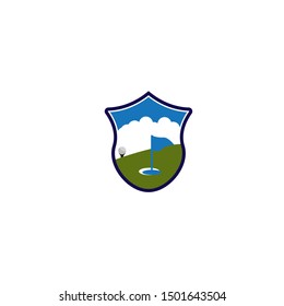 Golf icon logo design template
