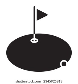 Golf icon or logo illustration black style