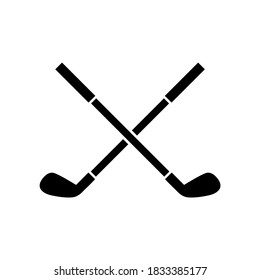 Icono de golf, logotipo aislado en fondo blanco