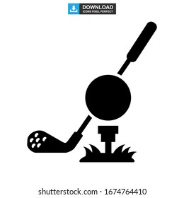 golf icon or logo isolated sign symbol vector illustration - high quality black style vector icons
