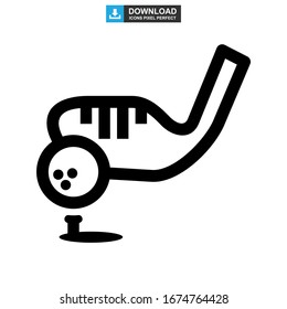 golf icon or logo isolated sign symbol vector illustration - high quality black style vector icons
