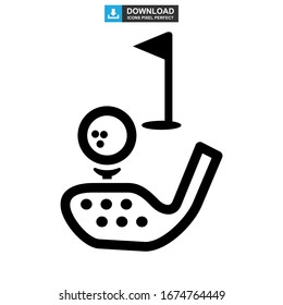 golf icon or logo isolated sign symbol vector illustration - high quality black style vector icons
