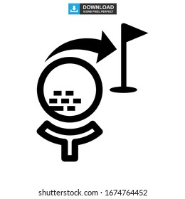 golf icon or logo isolated sign symbol vector illustration - high quality black style vector icons
