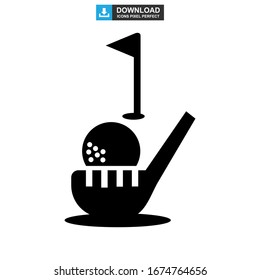 golf icon or logo isolated sign symbol vector illustration - high quality black style vector icons
