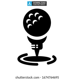 golf icon or logo isolated sign symbol vector illustration - high quality black style vector icons
