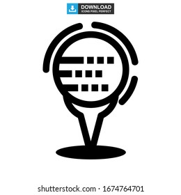 Icono de golf o logotipo símbolo de signo aislado ilustración vectorial - iconos vectoriales de estilo negro de alta calidad
