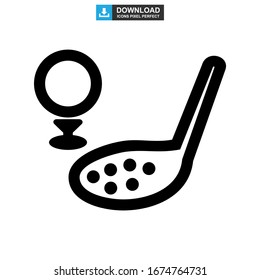 golf icon or logo isolated sign symbol vector illustration - high quality black style vector icons
