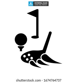 golf icon or logo isolated sign symbol vector illustration - high quality black style vector icons
