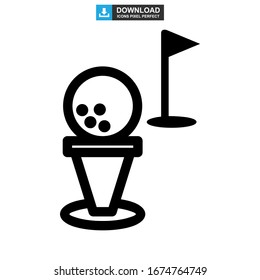 golf icon or logo isolated sign symbol vector illustration - high quality black style vector icons
