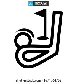 golf icon or logo isolated sign symbol vector illustration - high quality black style vector icons
