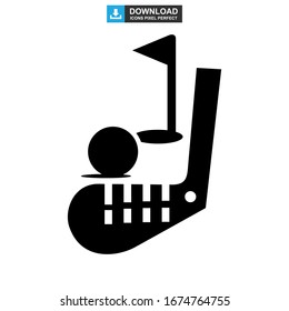 golf icon or logo isolated sign symbol vector illustration - high quality black style vector icons

