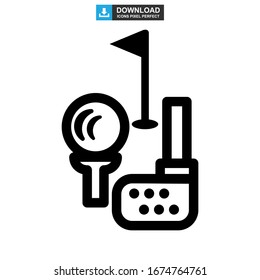 golf icon or logo isolated sign symbol vector illustration - high quality black style vector icons
