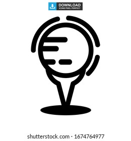 golf icon or logo isolated sign symbol vector illustration - high quality black style vector icons
